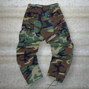 Vintage 90s Military Tactical Pants 28x30 Baggy Wide Leg Woodland Camo Small